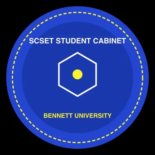 Cobalt and yellow official student cabinet verification emblem
